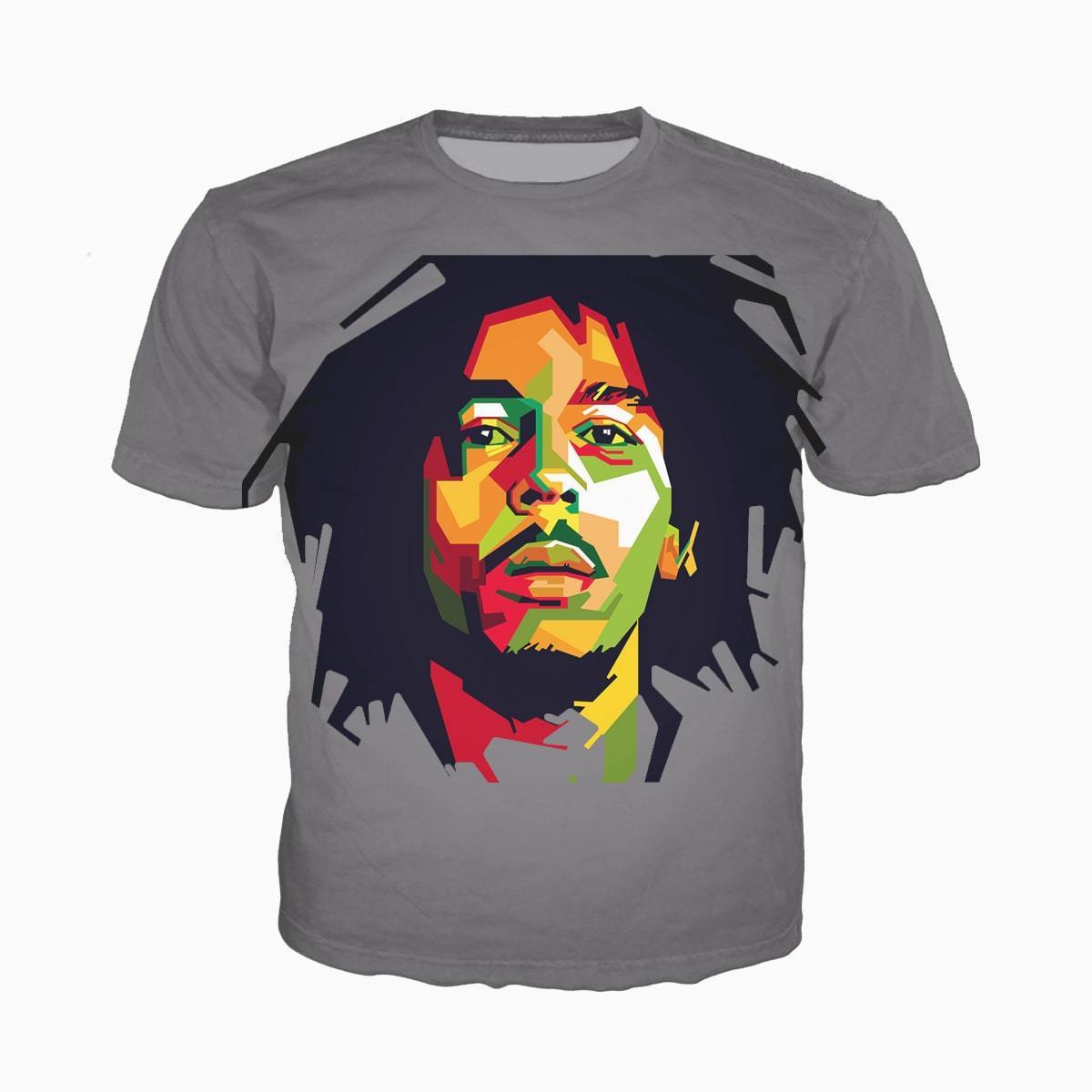 Acheter T-Shirt Bob Marley Hommage pas cher | Rasta Lion