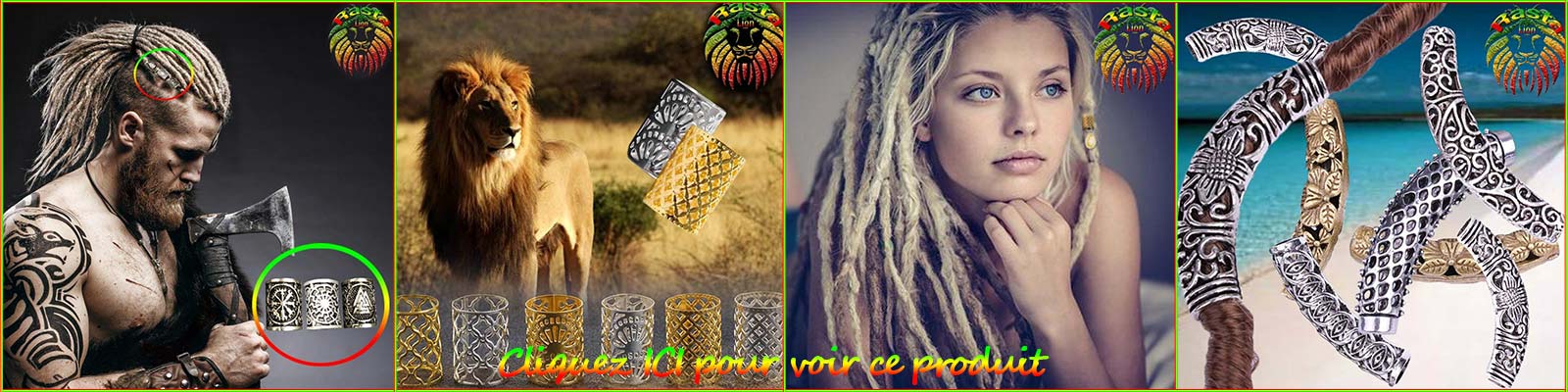 Bannière sur les bijoux Dreadlocks
