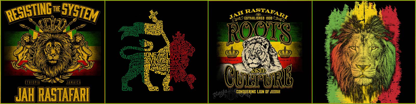Lien vers tee-shirt Rasta et Lion Rasta
